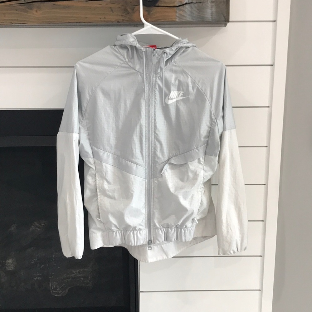 Nike White Track/Rain Jacket!